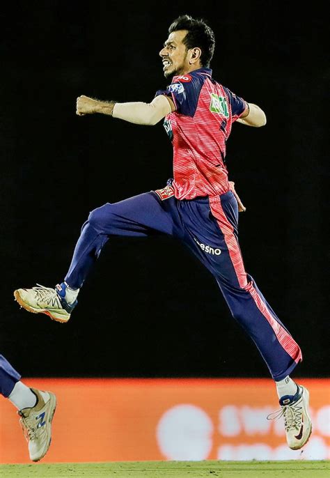 Yuzvendra Chahal strikes a pose after his hat-trick | ESPNcricinfo.com