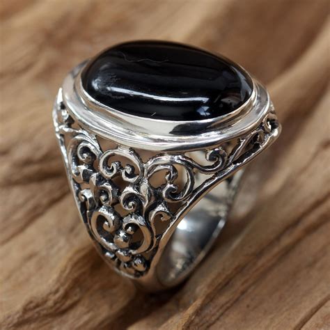 Black Onyx Rings For Men