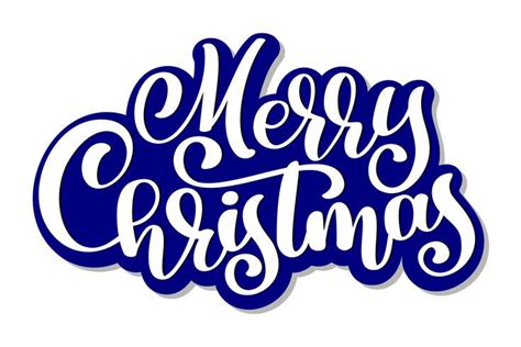 Merry Christmas vector text Calligraphic Lettering design card template ...