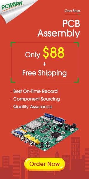 an advertisement for the pcb assembly and free shipping program, which is now on sale