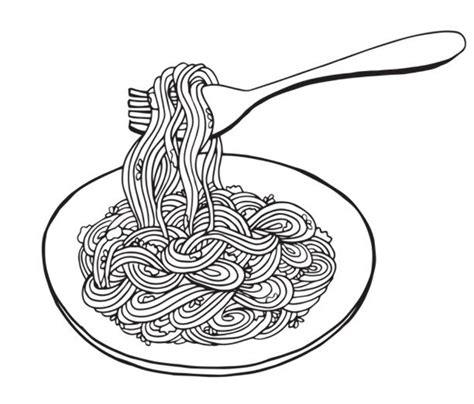 Pasta Clip Art Black And White - Nehru Memorial