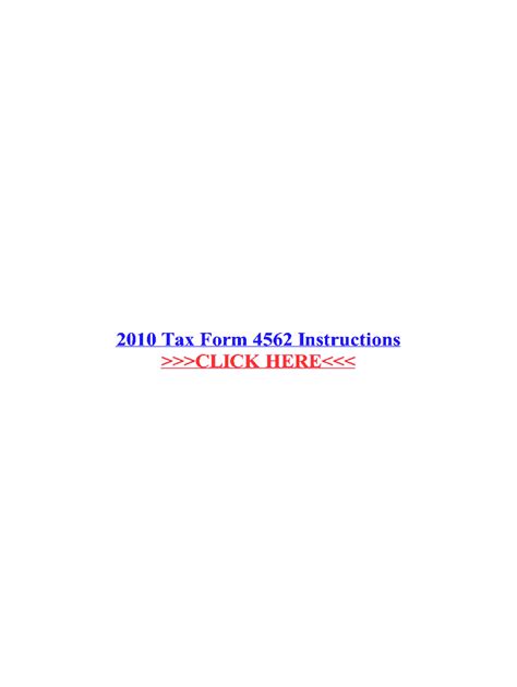 Fillable Online 2010 Tax Form 4562 Instructions - WordPress.com Fax ...