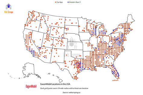 Number of Exxon Mobil Locations in the USA | mobil gas station