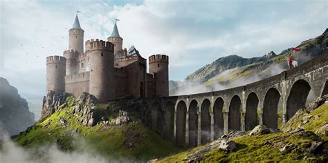 ArtStation - Fantasy Fortress Landscape