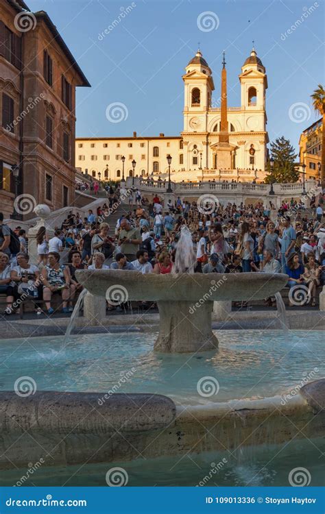 Amazing Sunset View of Spanish Steps and Piazza Di Spagna in City of Rome, Italy Editorial Photo ...