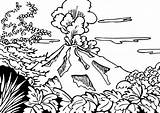 Volcanoes Coloring Pages  For Best sketch template