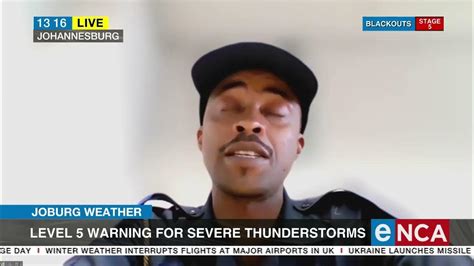 Joburg Weather | Level 5 warning for severe thunderstorms - YouTube