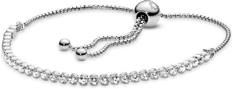 Amazon.com: Pandora Jewelry Sparkling Slider Tennis Cubic Zirconia ...