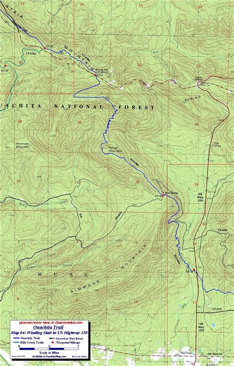 Ouachita Trail Maps, Ouachita Mountains, OK-AR. Free detailed topos. | Trail maps, Hiking trail ...