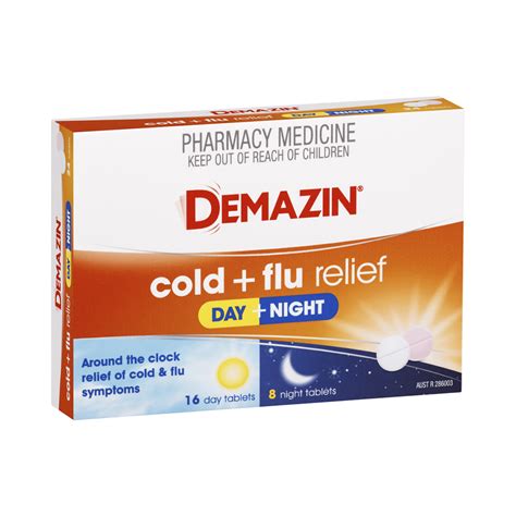 Day & Night Tablets | Instant Cold & Flu Relief | Demazin