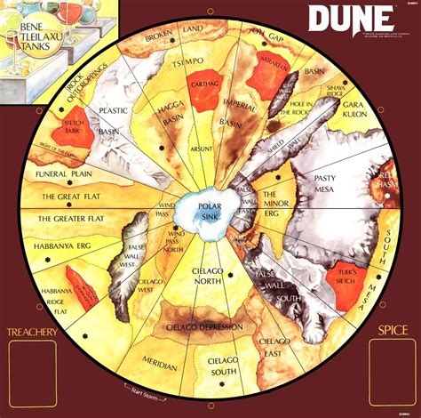 Map of the planet Arrakis from Frank Herbert's Dune Series | Dune art ...