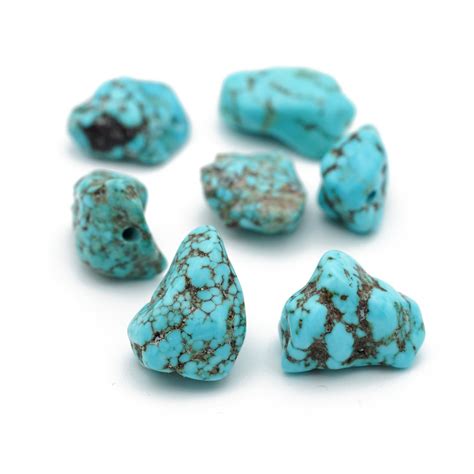 Genuine Turquoise Nuggets Center Drilled 10-20mm 16pcs - Etsy