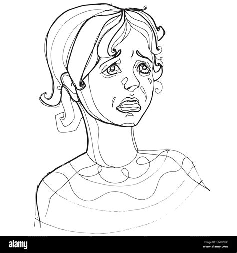 Crying Face Human Drawing
