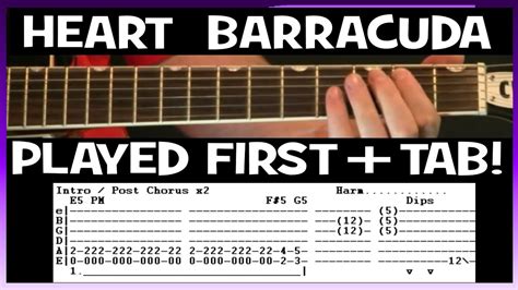 Heart Barracuda Guitar Lesson with Chords TAB and Solo Tutorial - YouTube