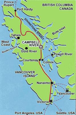 Directions for Travel to Campbell River, airlines, flights, buses, ferries, maps - Campbell ...