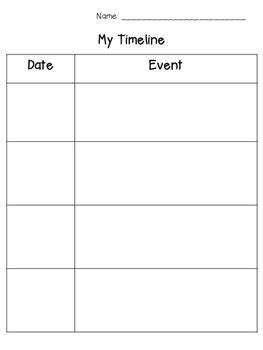 Autobiography Graphic Organizer by Nathalie Sowe | TPT