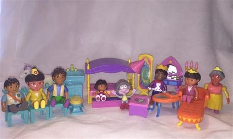 Dora The Explorer & Diego Figures And Dollhouse Furniture Lot Of 22 ...