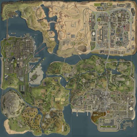 Has anyone seen a high resolution map of GTA4 like this one for San Andreas? : GTA