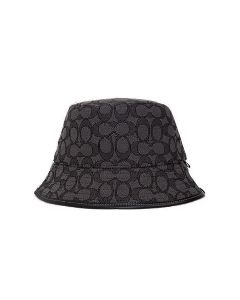 COACH Bucket Hat With Monogram in Black | Lyst