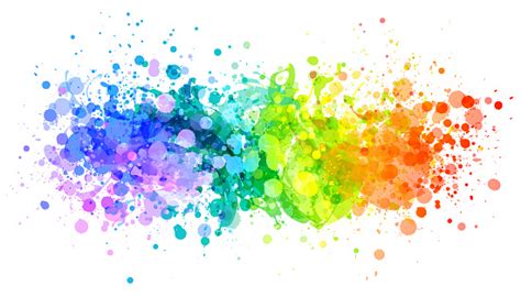 Bright Rainbow Paint Splash Vector Stock Illustration - Download Image ...