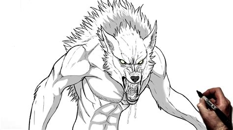 How To Draw A Werewolf | Step By Step - YouTube