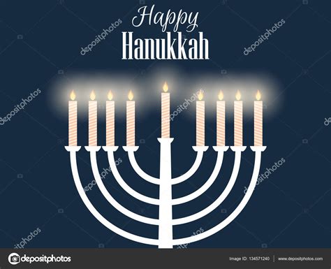 Happy hanukkah. Hanukkah candles flat design. Vector illustration. Stock Vector Image by ...