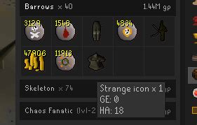 Looted 'strange icon' from barrows chest??? : r/2007scape