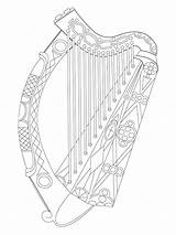 Irish Harp coloring Page  Download Print Or Color Online For Free sketch template