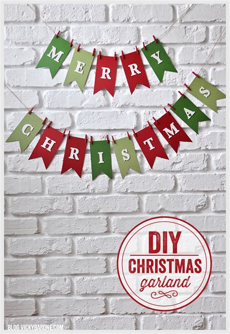 DIY Merry Christmas Garland - Vicky Barone