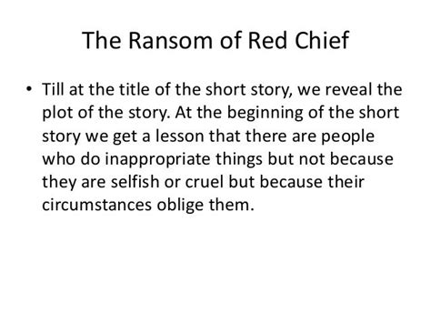 The ransom of red chief