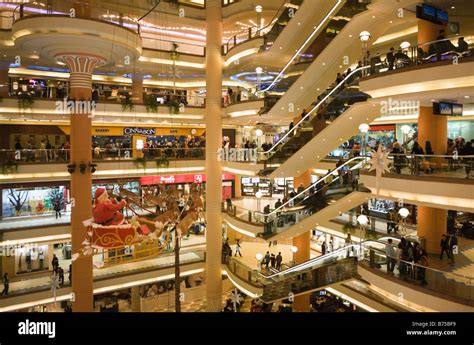 Central atrium with Santa sleigh, City Stars Mall, Nasr City, Cairo ...