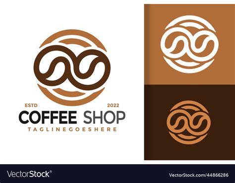 Coffee shop logo design brand identity logos Vector Image