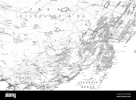 Map of Argyllshire Sheet 232, Ordnance Survey, 1868-1883 Stock Photo - Alamy