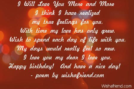 Love Birthday Poems