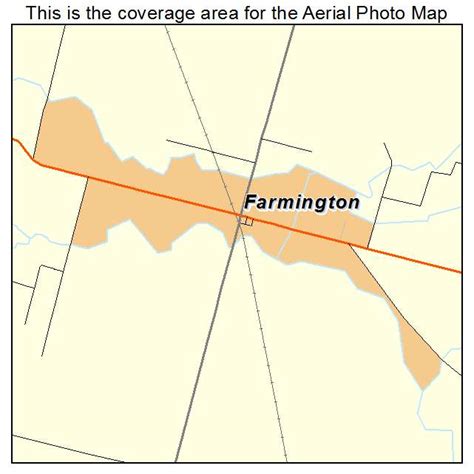 Aerial Photography Map of Farmington, CA California