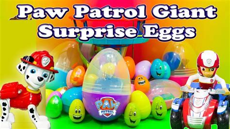 PAW PATROL Nickelodeon Huge Surprise Eggs Funny Paw Pat... | Doovi