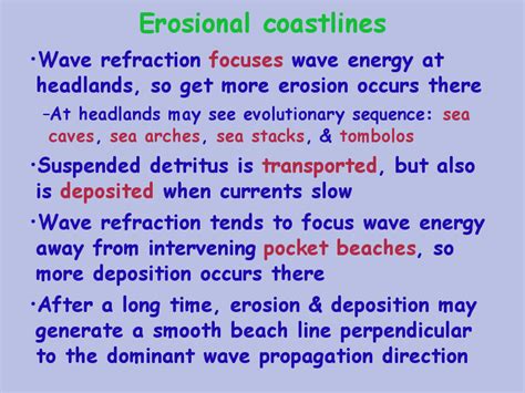 Erosional coastlines