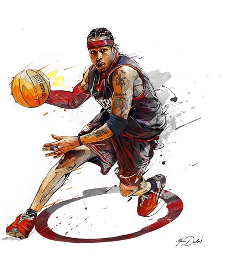 NBA- Allen Iverson on Behance | Nba basketball art, Nba art, Nba basketball