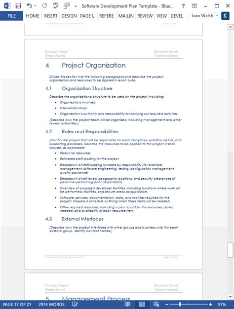 Software Development Plan Template (MS Word) – Templates, Forms, Checklists for MS Office and ...