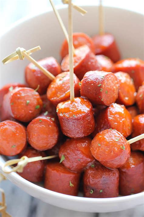 Party-Perfect Cocktail Sausages | AllFreeSlowCookerRecipes.com