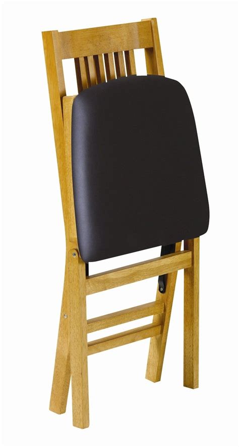 True Mission Vinyl Padded Folding Chair | Padded folding chairs, Wooden ...