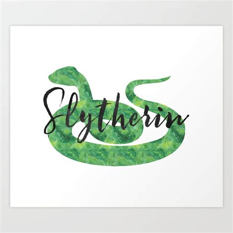 Slytherin Hogwarts House Pride Art Print by Literary Lifestyle Company | Society6