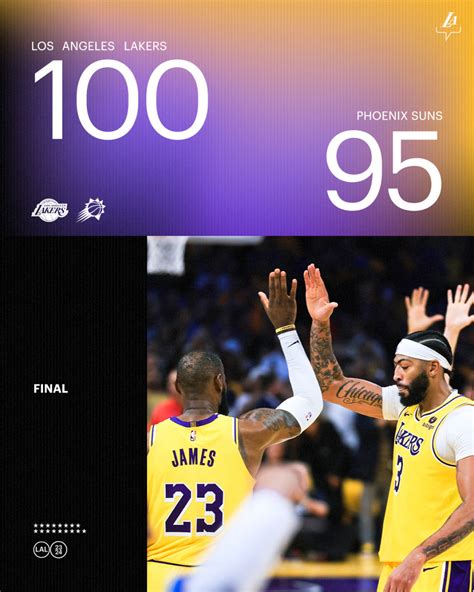 Los Angeles Lakers vencieron 100-95 a Phoenix Suns por la NBA 2023/24 ...