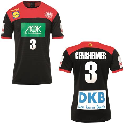 Kempa DHB Deutschland Handball Auswärts Trikot schwarz WM 2019 FanShop ...