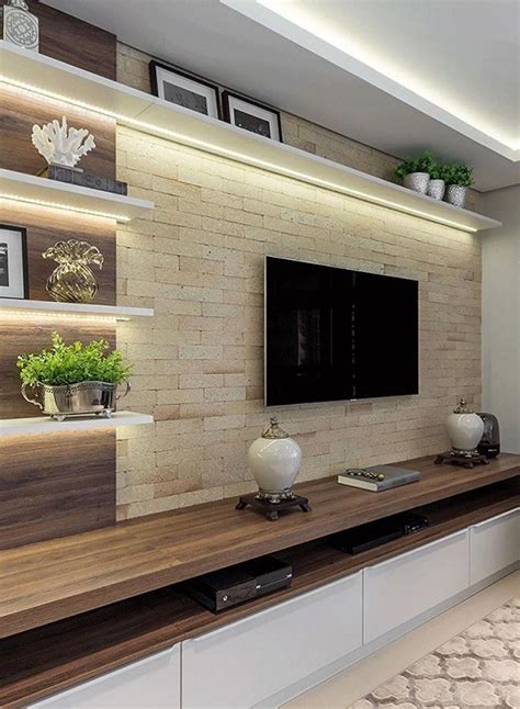 The Perfect TV Wall Ideas That Will Not Sacrifice Your Look - 05 • InteriorDUB | Modern tv room ...