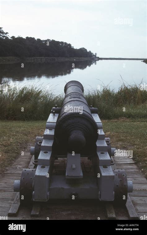 Cannon at Fort Frederica St Simon's Island Georgia Stock Photo - Alamy