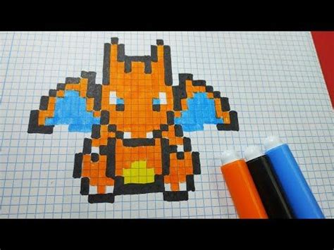 Como hacer a Charizard | Pokemon | Hama Beads | Pixel Art | Pixel art ...