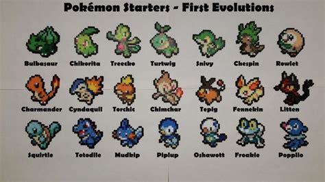 Pokémon Bank Perlers Starters With Evolutions & Legendaries - Etsy in 2022 | Pokemon, Original ...