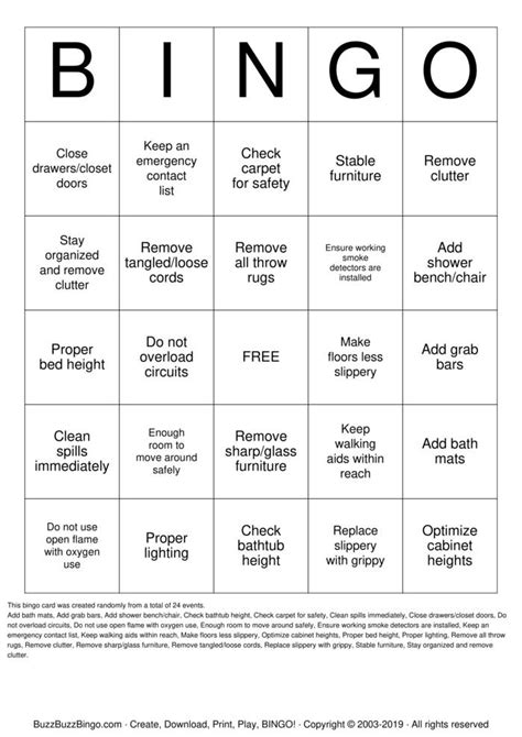 Senior Citizens Bingo Cards to Download, Print and Customize!