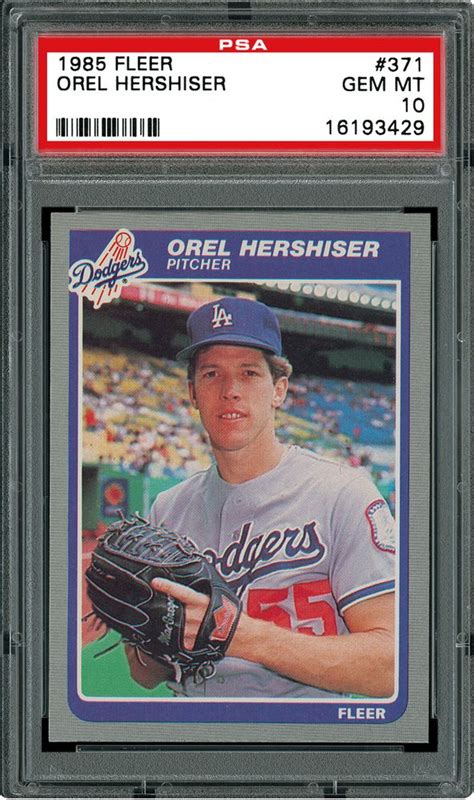 Auction Prices Realized Baseball Cards 1985 FLEER Orel Hershiser Summary